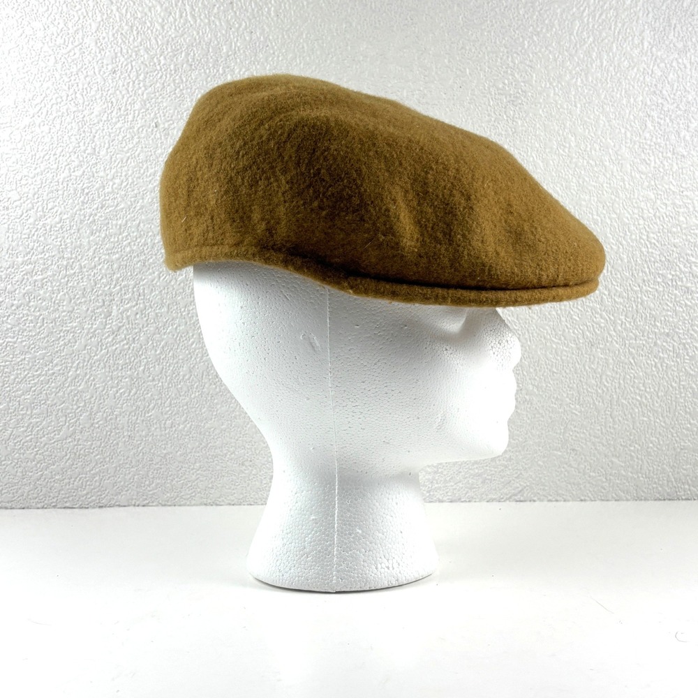 Vtg Haband Flat Cap Camel Mens Medium Brown 100% Wool Ivy Newsboy Hat 862 - Picture 5 of 7